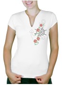 Navy anchor - Women's V-neck T-shirt