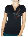 Navy anchor - Women's V-neck T-shirt