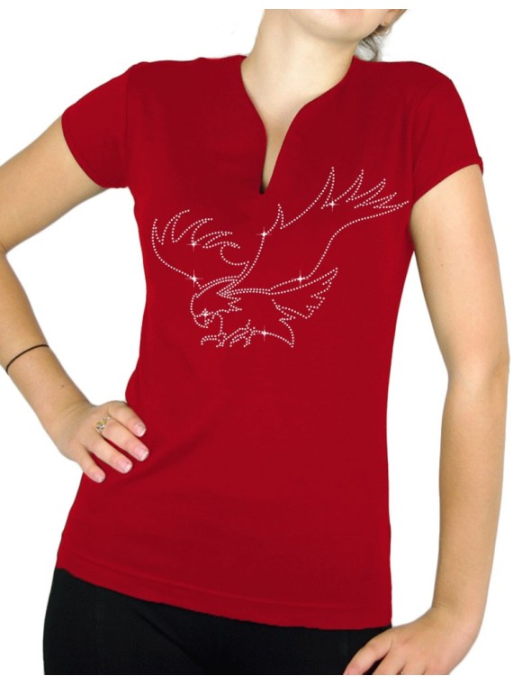 Aigle chasse - T-shirt femme Col V