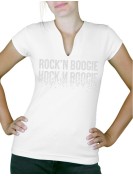 Rock'n Boogie miroir - T-shirt femme Col V