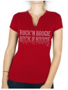 Rock'n Boogie miroir - T-shirt femme Col V