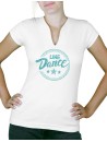 Macaron line dance épuré - T-shirt femme Col V