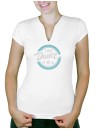Macaron line dance - T-shirt femme Col V