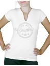 Macaron Country épuré - T-shirt femme Col V