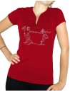 Danseurs Lindy hop - T-shirt femme Col V