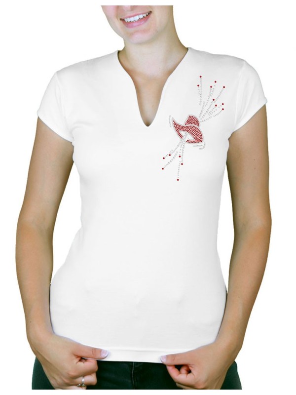 Chapeau Festif - T-shirt femme Col V