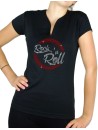 Macaron Rock'n Roll - T-shirt femme Col V