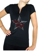 Etoile Nautique Rock'n Roll - T-shirt femme Col V