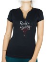 Rock'n Swing Spirale - T-shirt femme Col V
