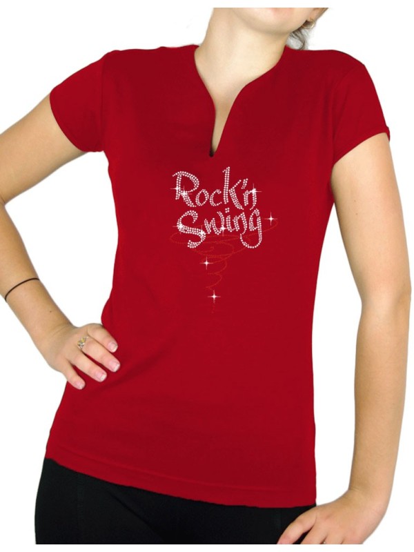 Rock'n Swing Spirale - T-shirt femme Col V