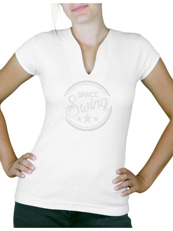 Macaron Dance Swing - T-shirt femme Col V
