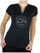 Macaron Dance Swing - T-shirt femme Col V