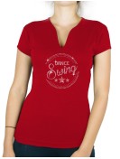 Macaron Dance Swing - T-shirt femme Col V