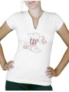 Bottes & arabesques - T-shirt femme Col V