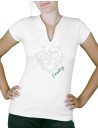 Coeurs Arabesque - T-shirt femme Col V