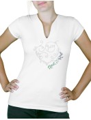 Coeurs Arabesque Rock'n Roll- T-shirt femme Col V