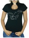 Aigle en Chasse - T-shirt femme Col Omega