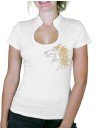 Cheval ébouriffé - T-shirt femme Col Omega