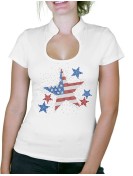Etoile USA - T-shirt femme Col Omega