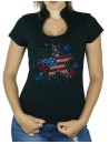 Etoile USA - T-shirt femme Col Omega