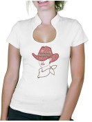 Femme au Chapeau - T-shirt femme Col Omega