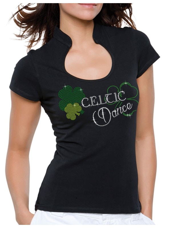 Celtic Dance - T-shirt femme Col Omega