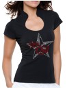 Etoile Nautique Rock'n Roll - T-shirt femme Col Omega