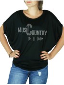 Country Music Play - T-shirt femme Manches Chauve Souris