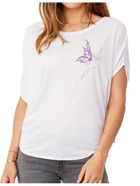 Envol De Fée - T-shirt femme Manches Chauve Souris