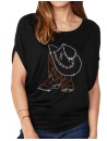 Santiags & Chapeau - T-shirt femme Manches Chauve Souris