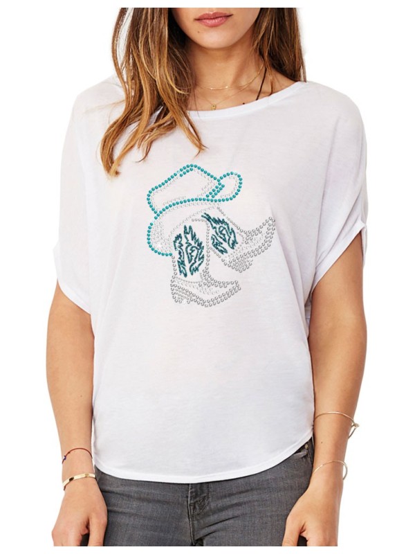 Bottes Sous Chapeau - T-shirt femme Manches Chauve Souris