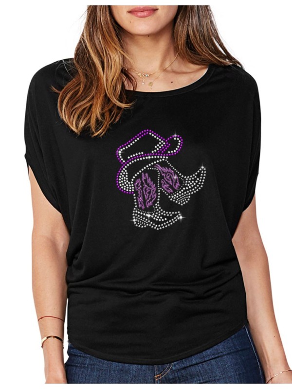 Bottes Sous Chapeau - T-shirt femme Manches Chauve Souris