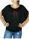 FEmme au Chapeau - T-shirt femme Manches Chauve Souris