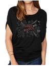 Line Dance Etoiles - T-shirt femme Manches Chauve Souris