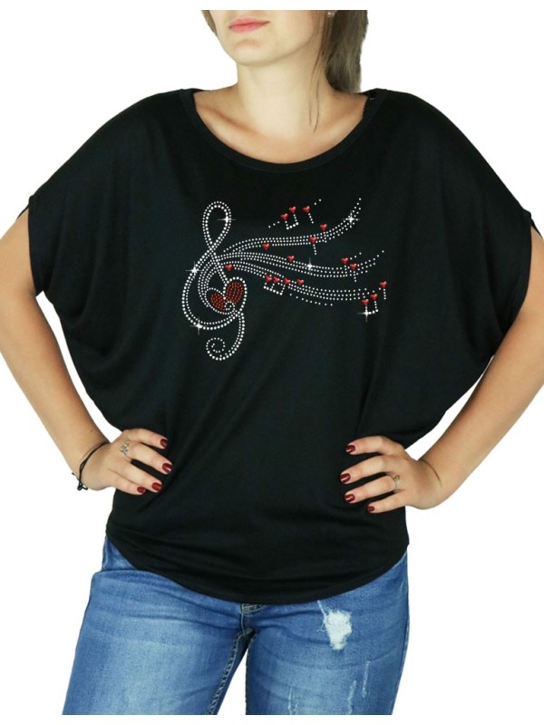 Clé De Sol - T-shirt femme Manches Chauve Souris