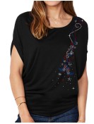 Guirlande USA - T-shirt femme Manches Chauve Souris