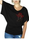 Femme au Chapeau - T-shirt femme Manches Papillon