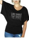 Line Dance Miroir - T-shirt femme Manches Papillon