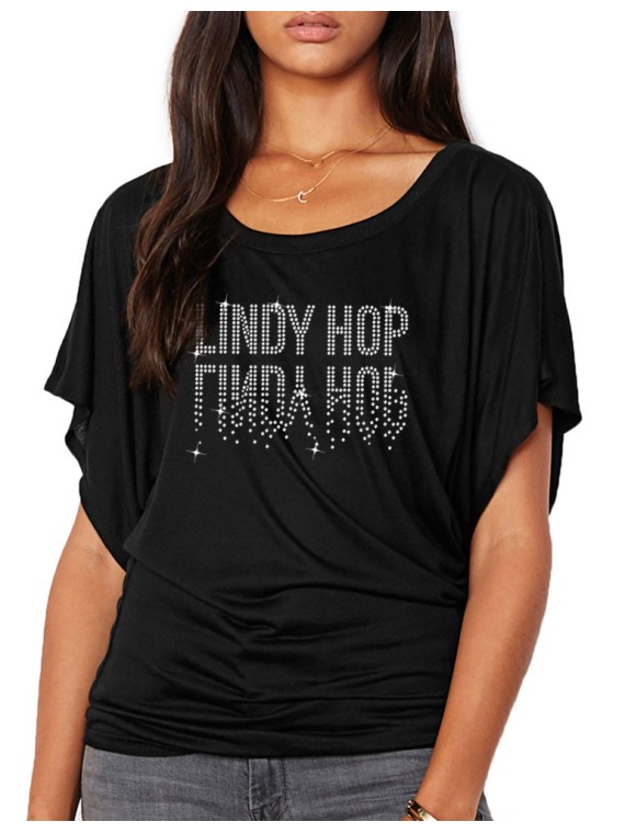 Lindy Hop Miroir - T-shirt femme Manches Papillon