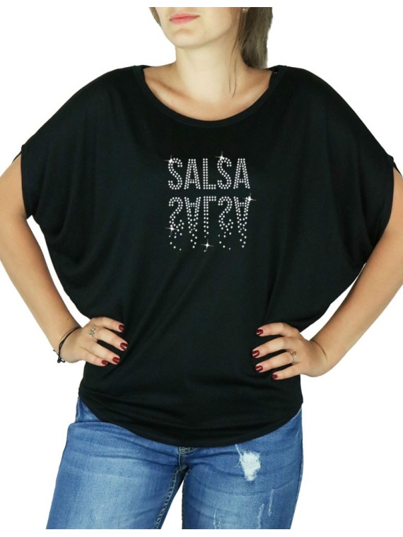 Salsa Miroir - T-shirt femme Manches Chauve Souris