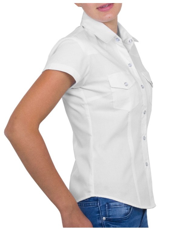 Chemise Femme Manches Courtes Unis