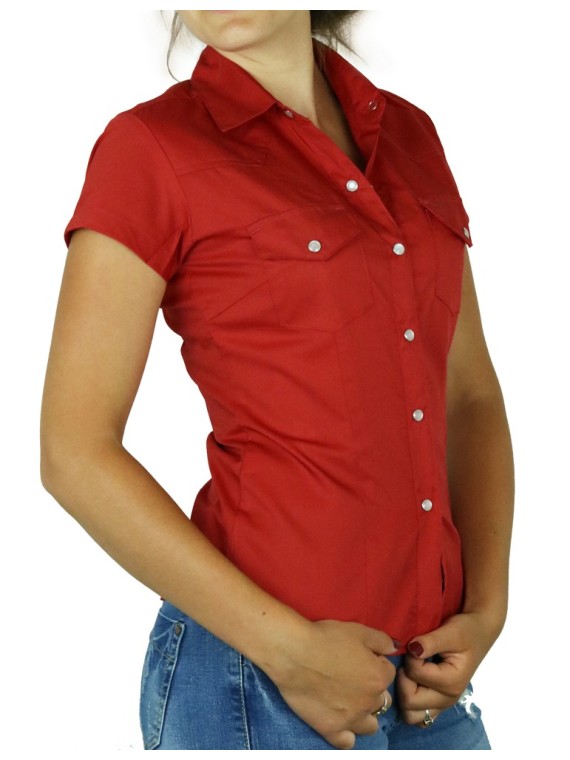 Chemise Femme Manches Courtes Unis