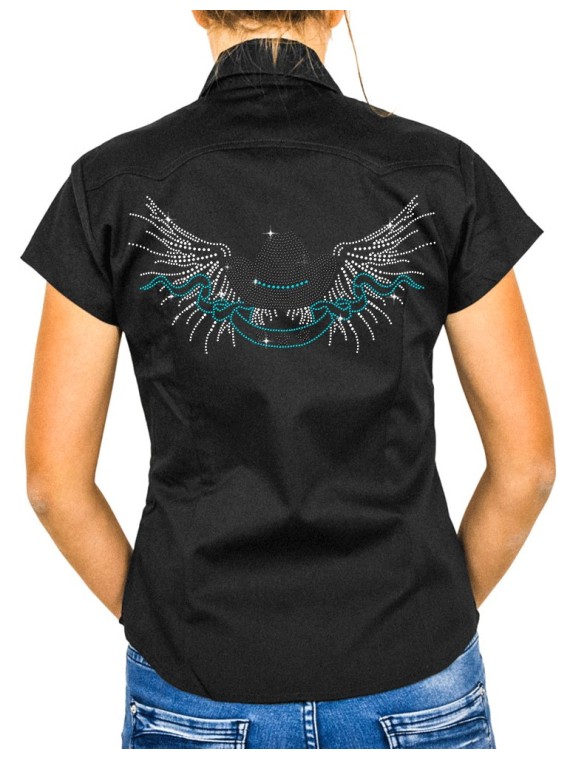 Chapeau Ailés - Chemise Femme Manches Courtes