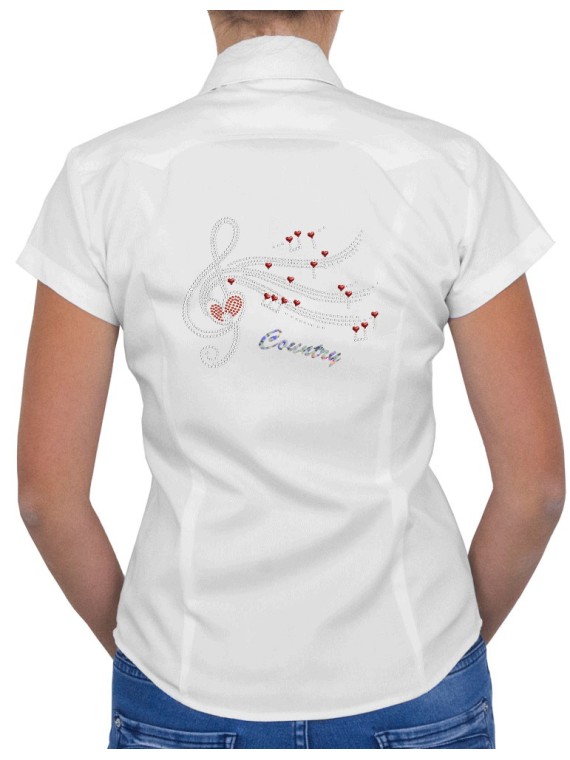 Clé De Sol Country - Chemise Femme Manches Courtes