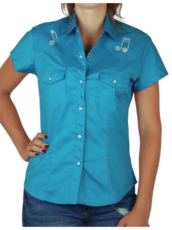 Clé De Sol Country - Chemise Femme Manches Courtes