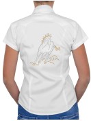 Cheval Au Galop - Chemise Femme Manches Courtes