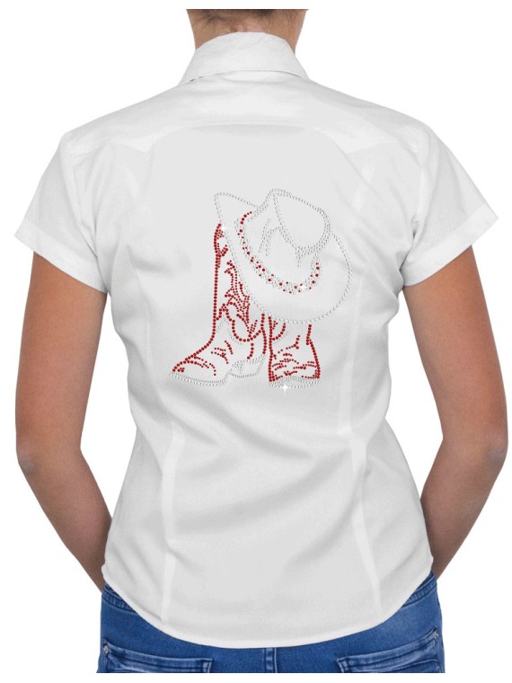 Santiags & Chapeau - Chemise Femme Manches Courtes