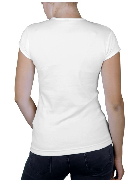 T-shirt femme col V