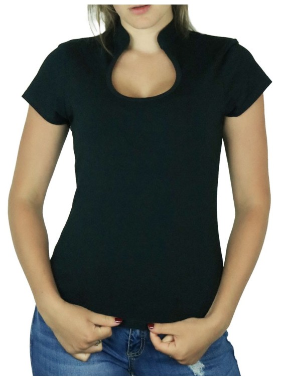 T-shirt femme Col Omega