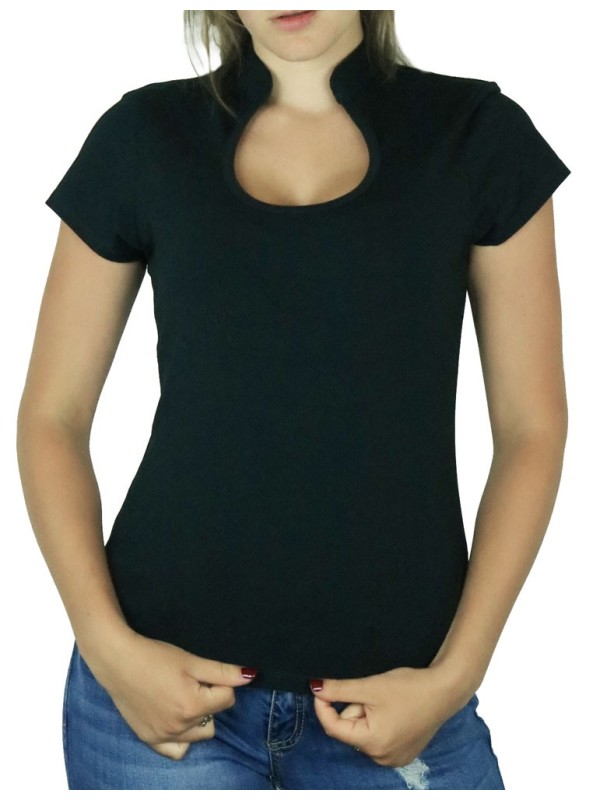 T-shirt femme Col Omega